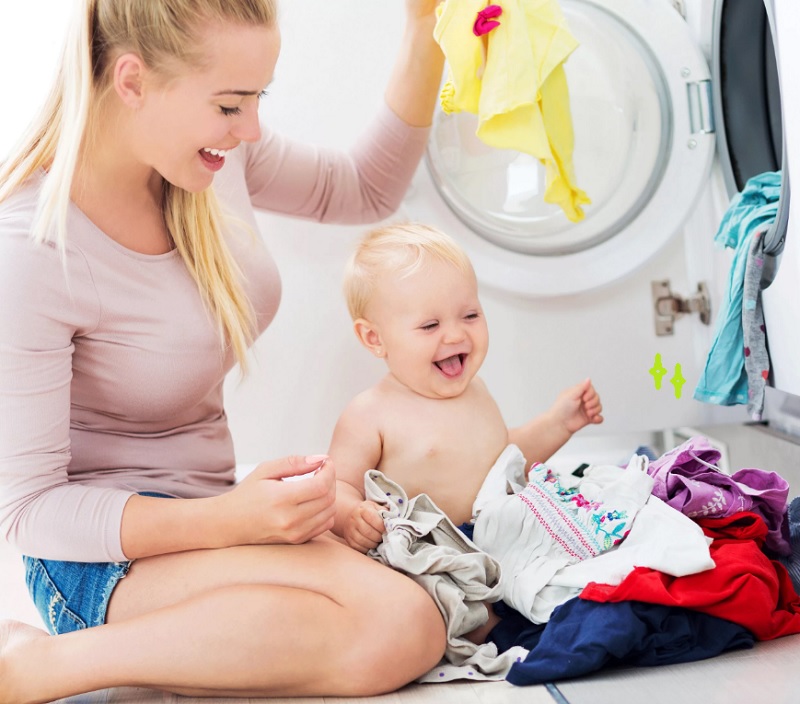 Home washing of children's clothes